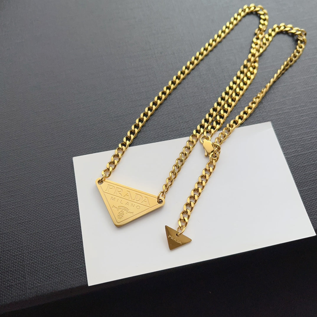 Prada Inspired Cuban Necklace