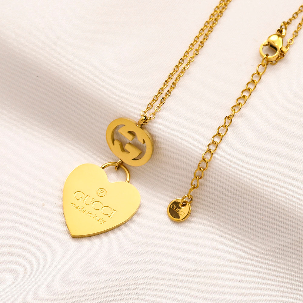 Gucci inspired heart Necklace