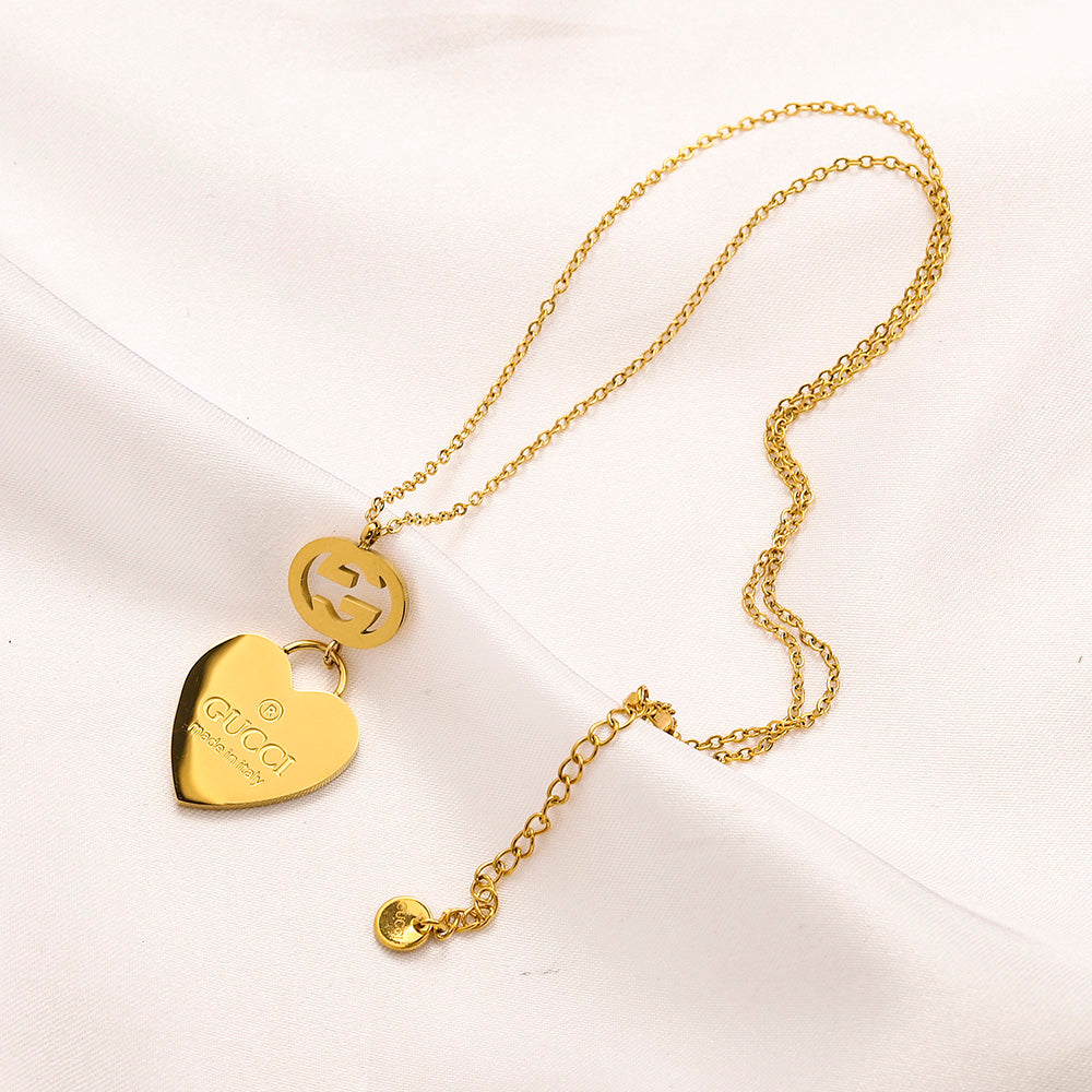 Gucci inspired heart Necklace