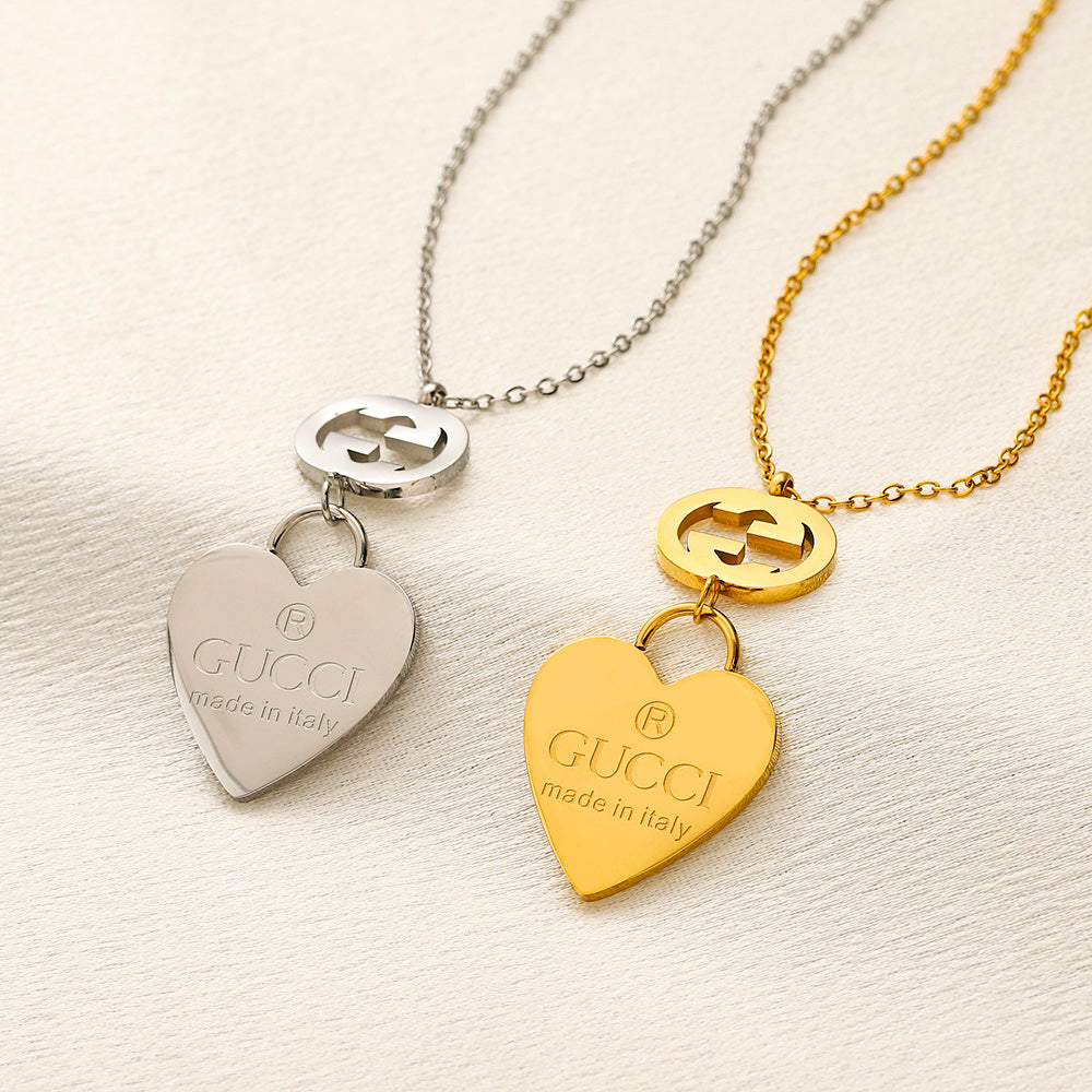 Gucci inspired heart Necklace