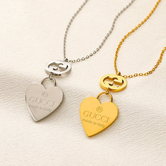 Gucci inspired heart Necklace