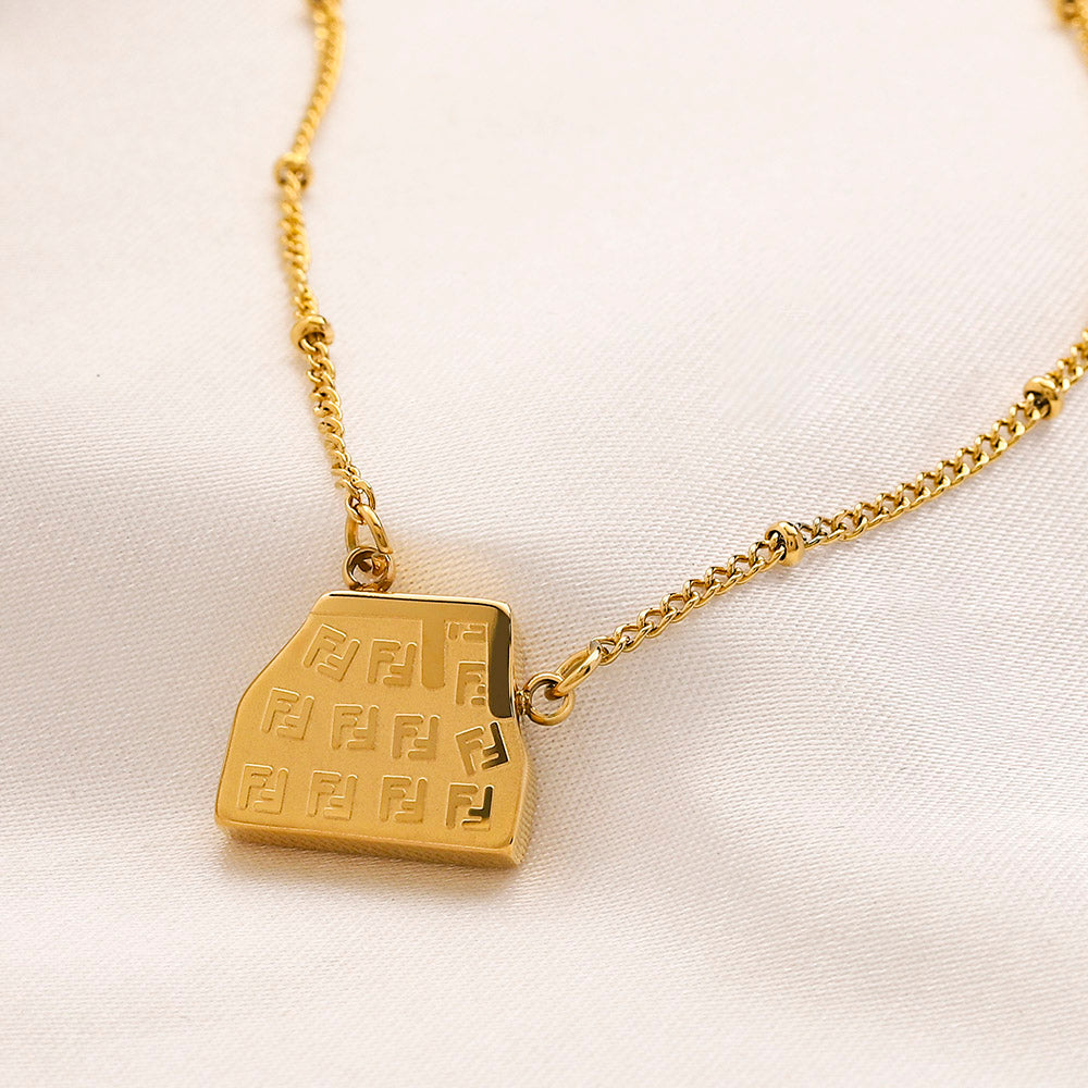 Fendi inspired Purse Necklace