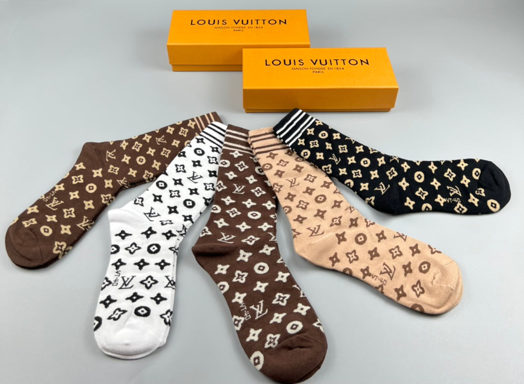 LV Designer Inspired Socks