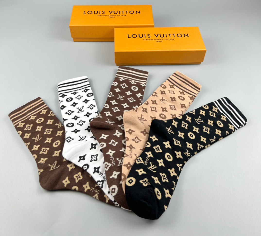 LV Designer Inspired Socks