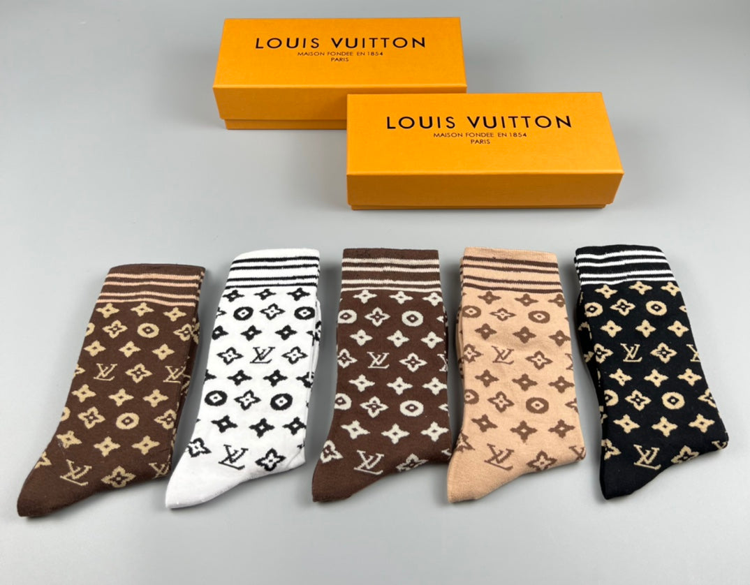 LV Designer Inspired Socks