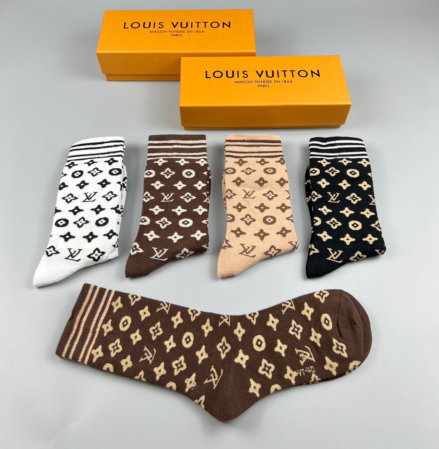 LV Designer Inspired Socks