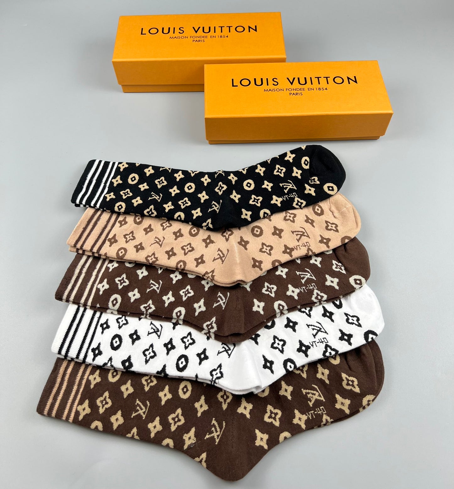 LV Designer Inspired Socks