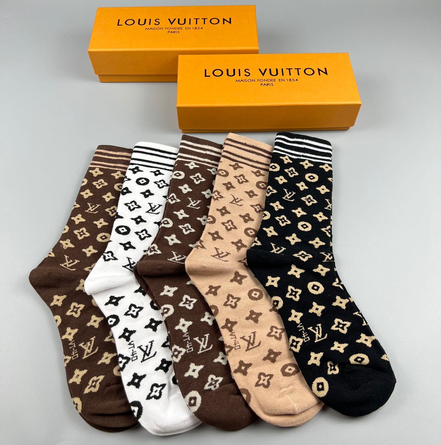 LV Designer Inspired Socks