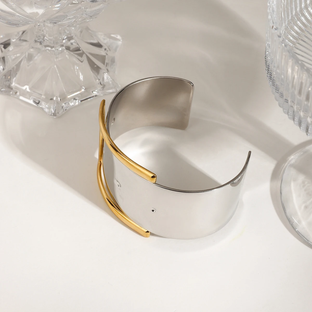 Stainless Steel Buckle Cuff Bracelet
