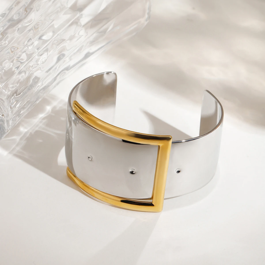 Stainless Steel Buckle Cuff Bracelet
