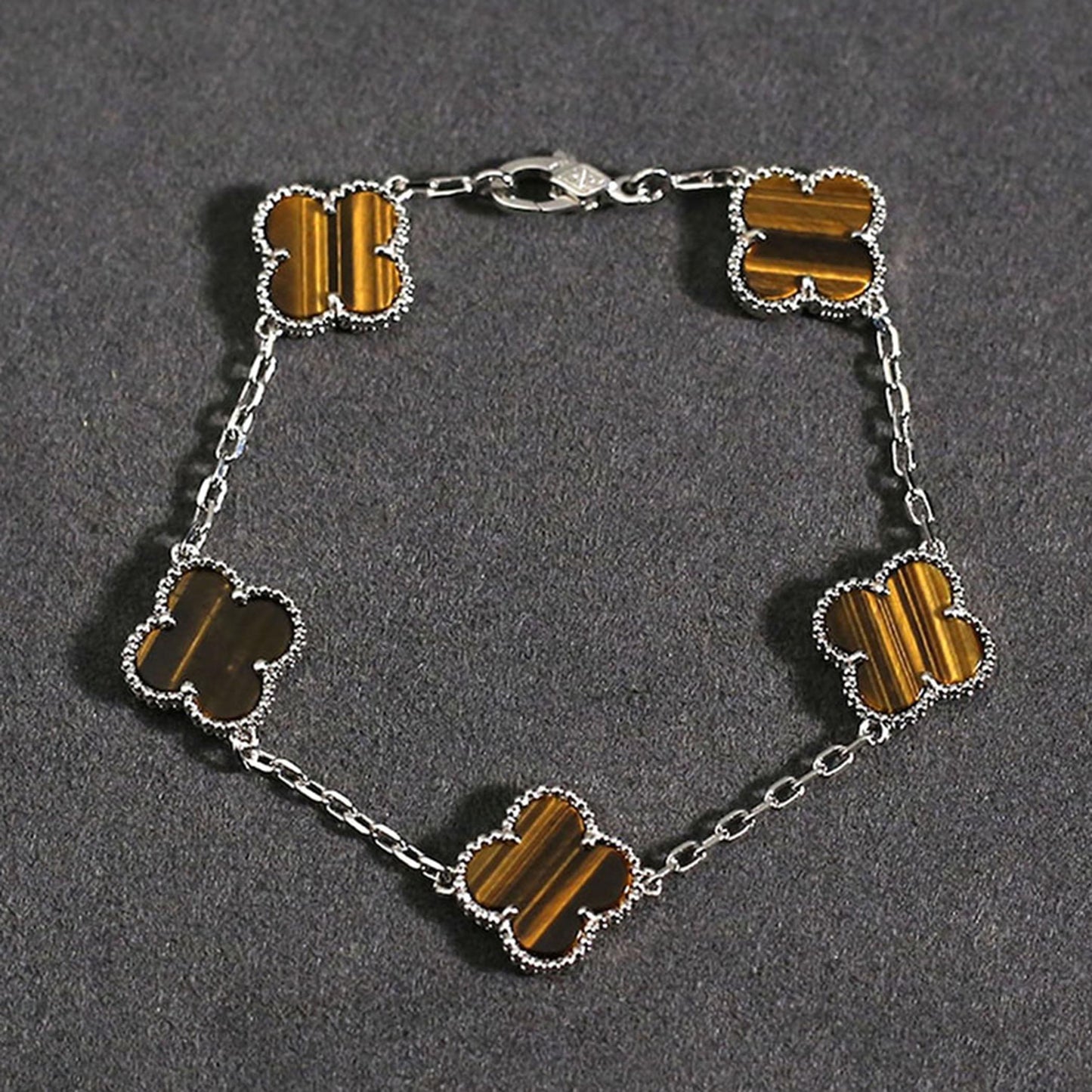 Van Cleef inspired Silver Clover Bracelets 15mm Collection