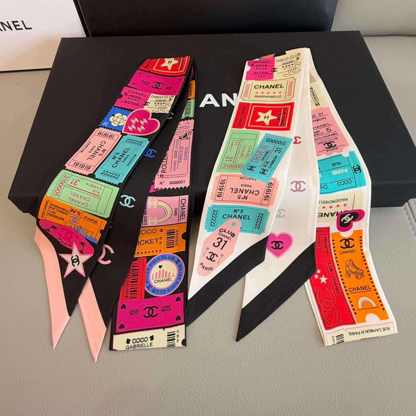 Chanel inspired Twill scarves