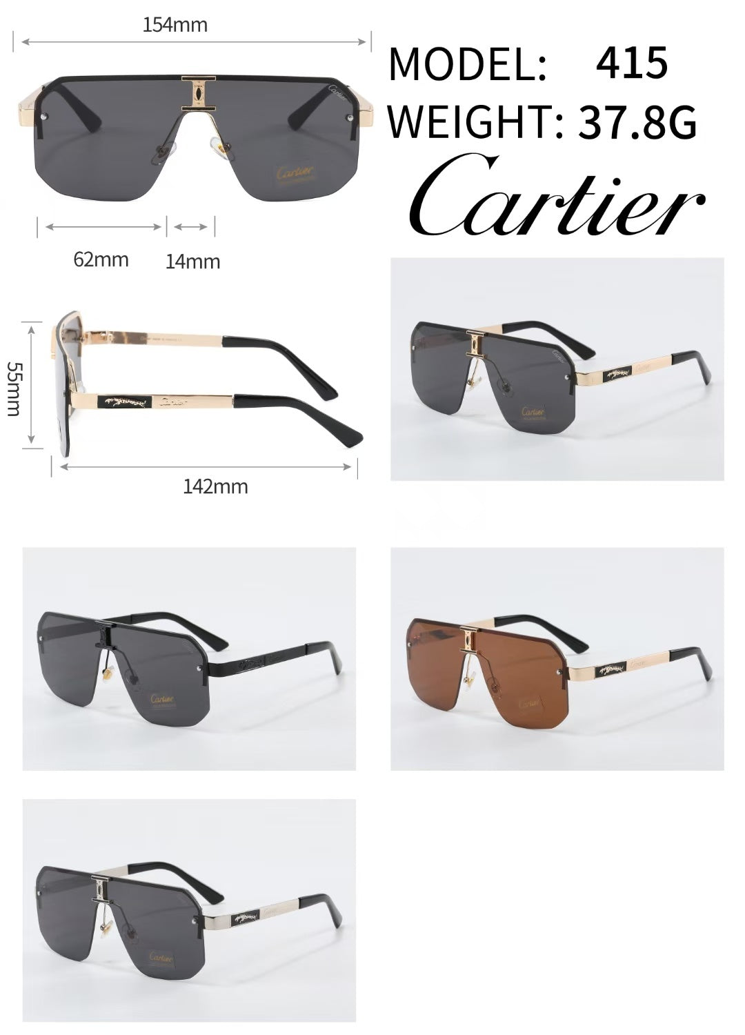 Cartier inspired Sunglasses
