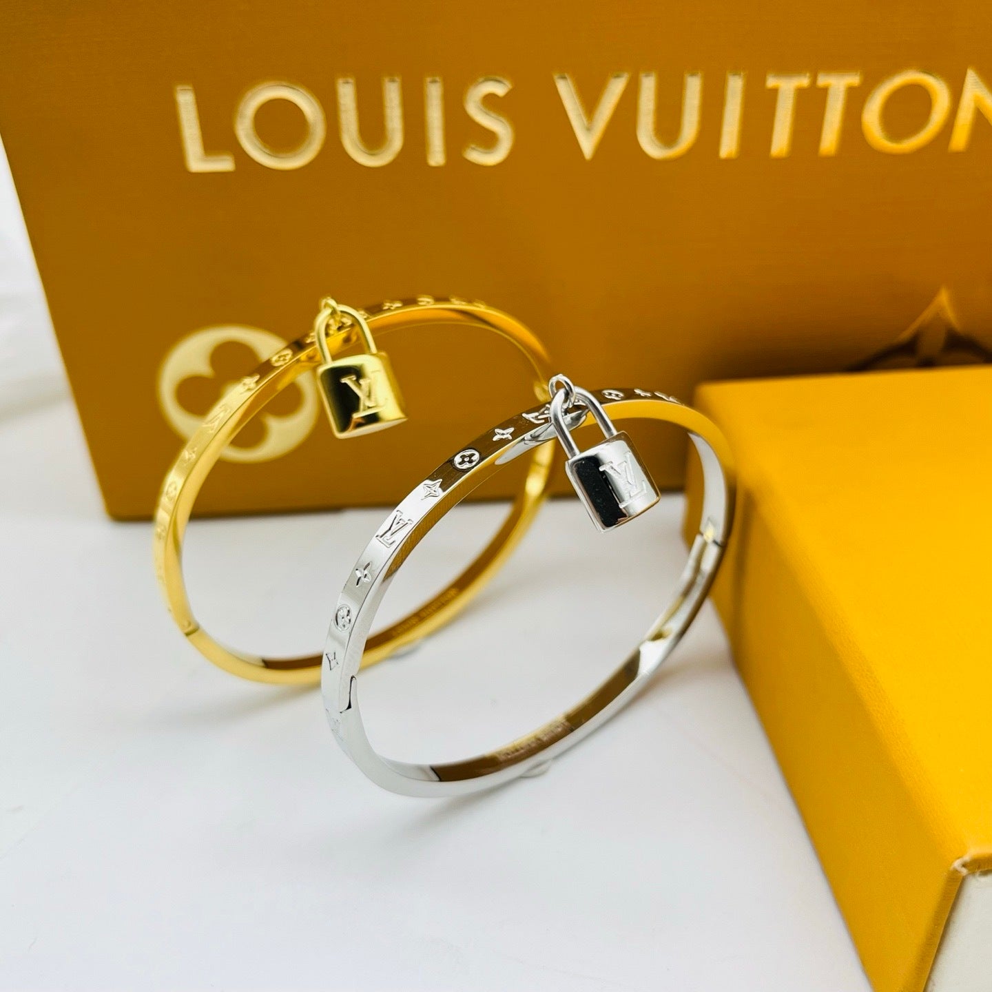 LV inspired Lock Bracelet