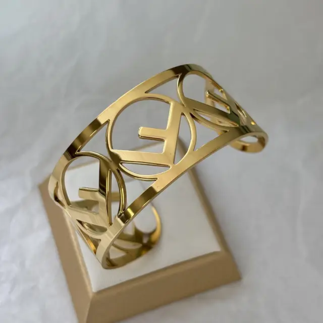 Fendi inspired cuff bracelet