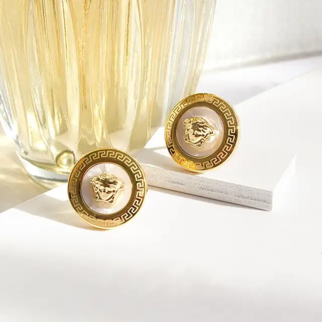 Versace inspired Stud Earring