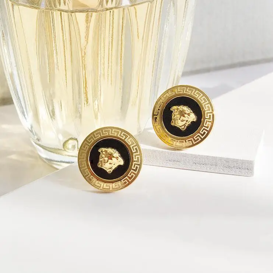 Versace inspired Stud Earring