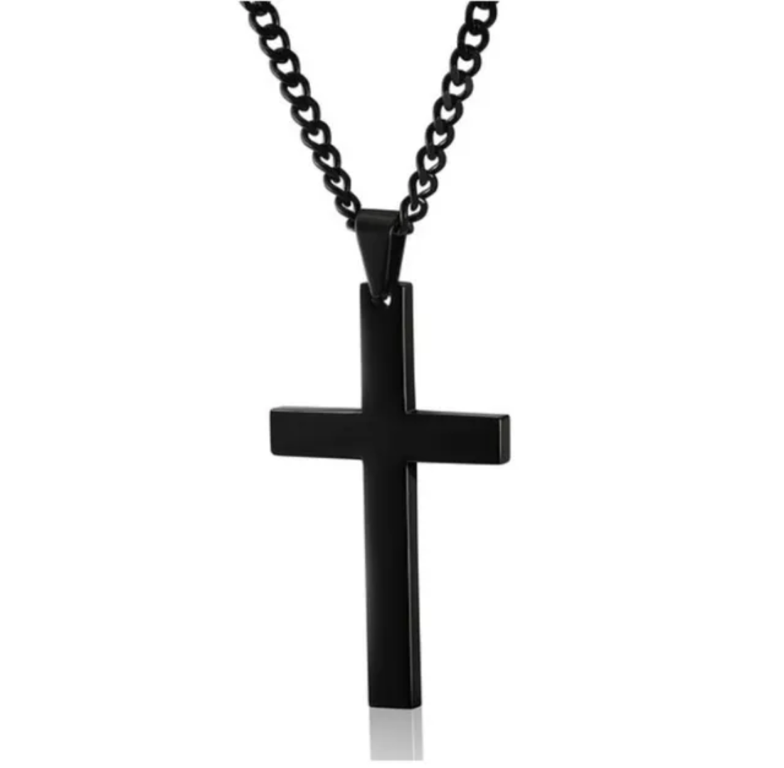 20"-24" Stainless Steel Cross Pendant Necklace