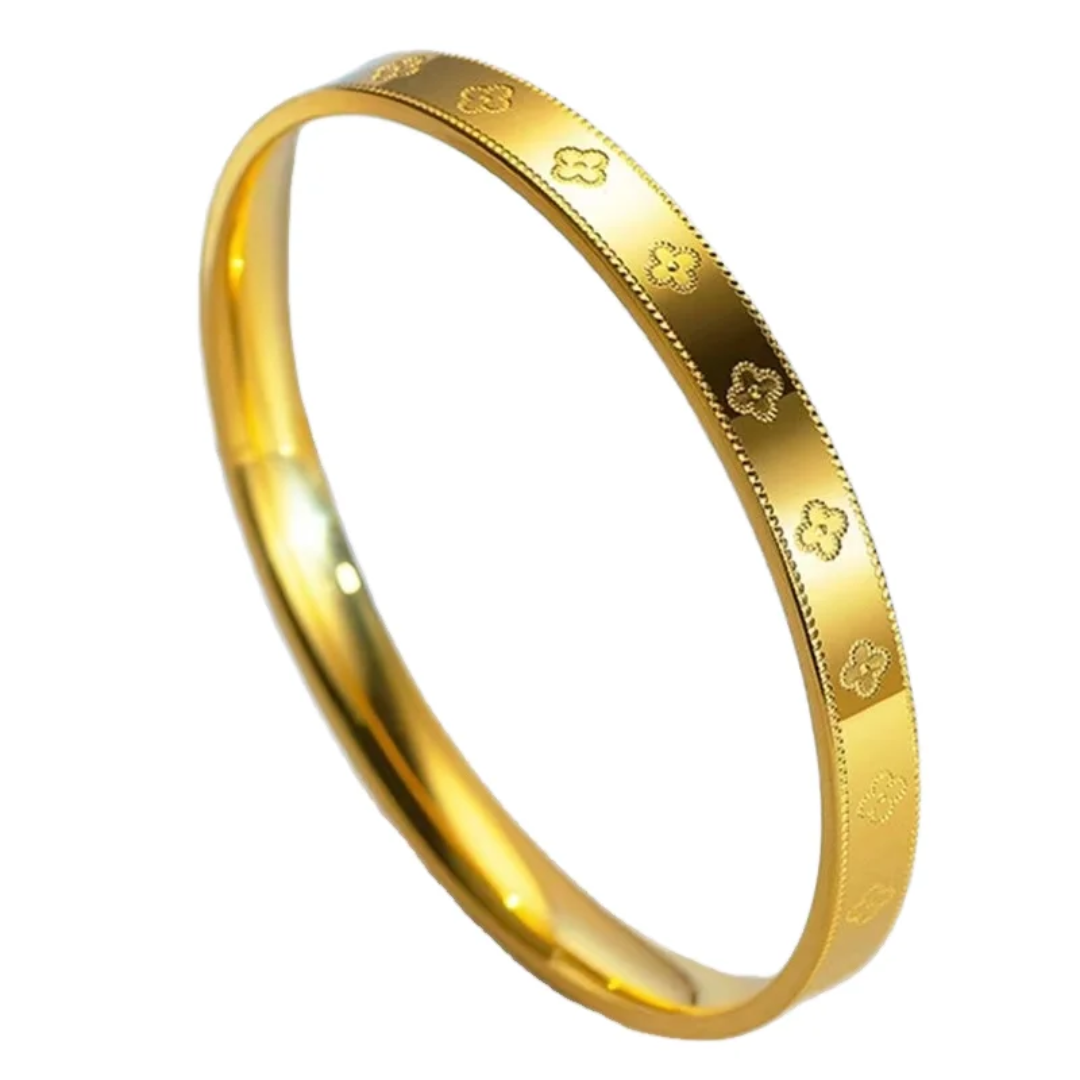 Stainless Steel Clover Bangles