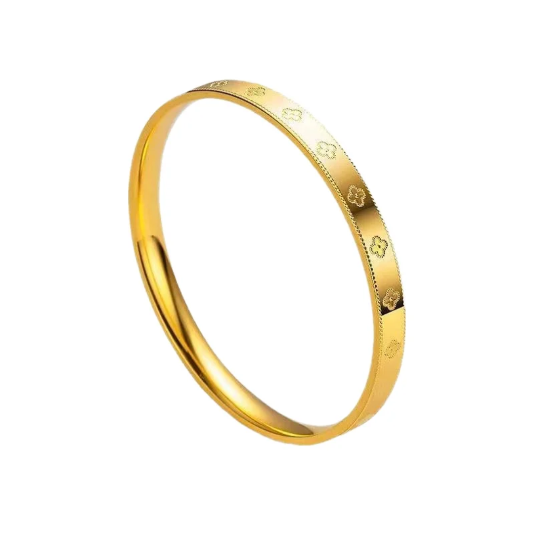 Stainless Steel Clover Bangles