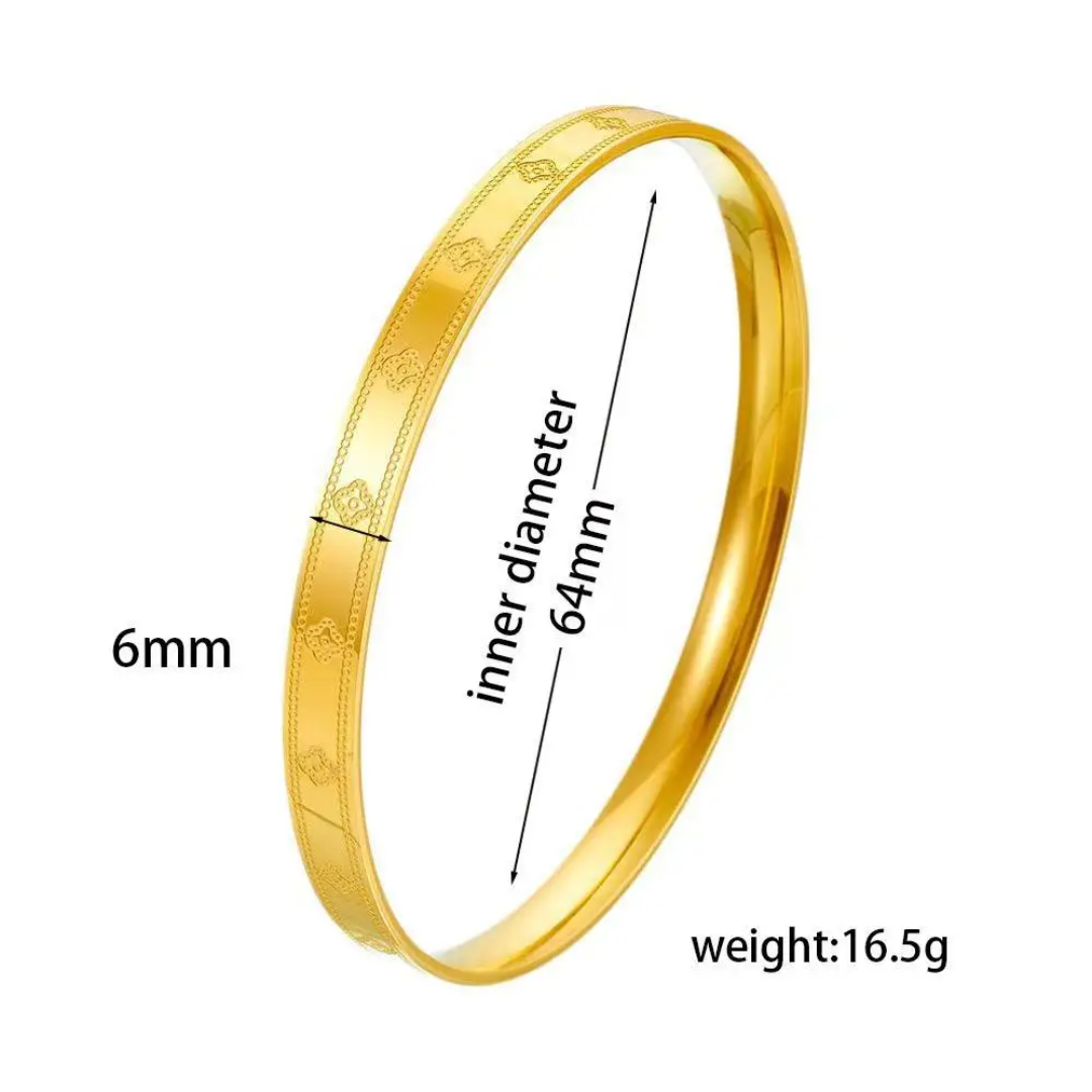 Stainless Steel Clover Bangles