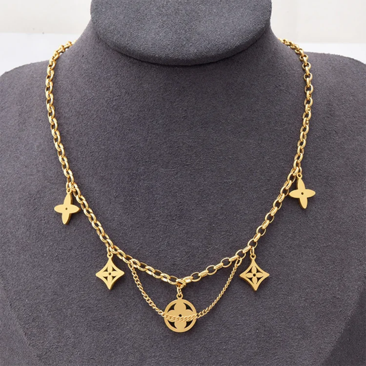 Clover Charm Gold Necklace