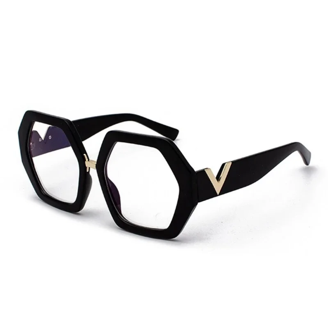 Oversize Polygon V anti-blue Eyewear