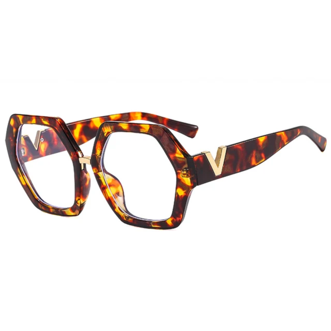 Oversize Polygon V anti-blue Eyewear