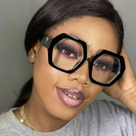 Oversize Polygon V anti-blue Eyewear