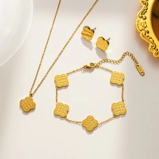 Van Cleef Inspired Stamp Clover Jewelry Collection