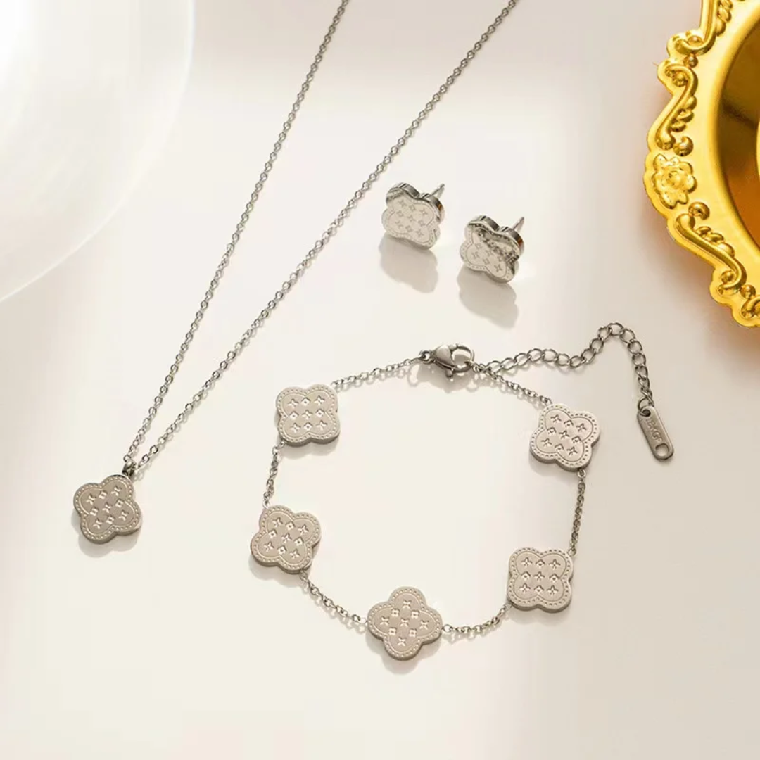 Van Cleef Inspired Stamp Clover Jewelry Collection