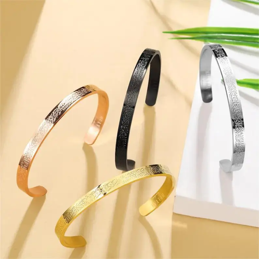 Stainless  Arabic Style Cuff Bracelet.