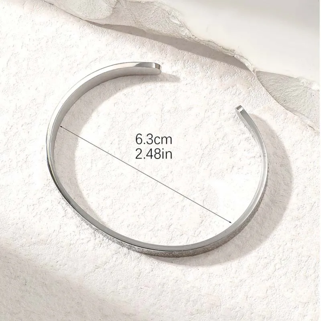 Stainless  Arabic Style Cuff Bracelet.