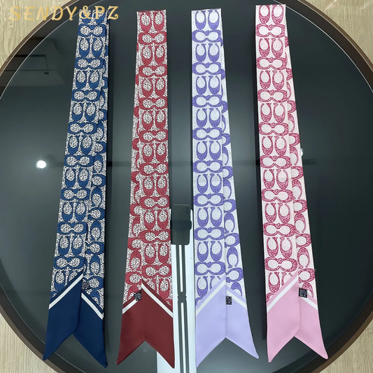 Coach inspired Twill Ribbon Scarves