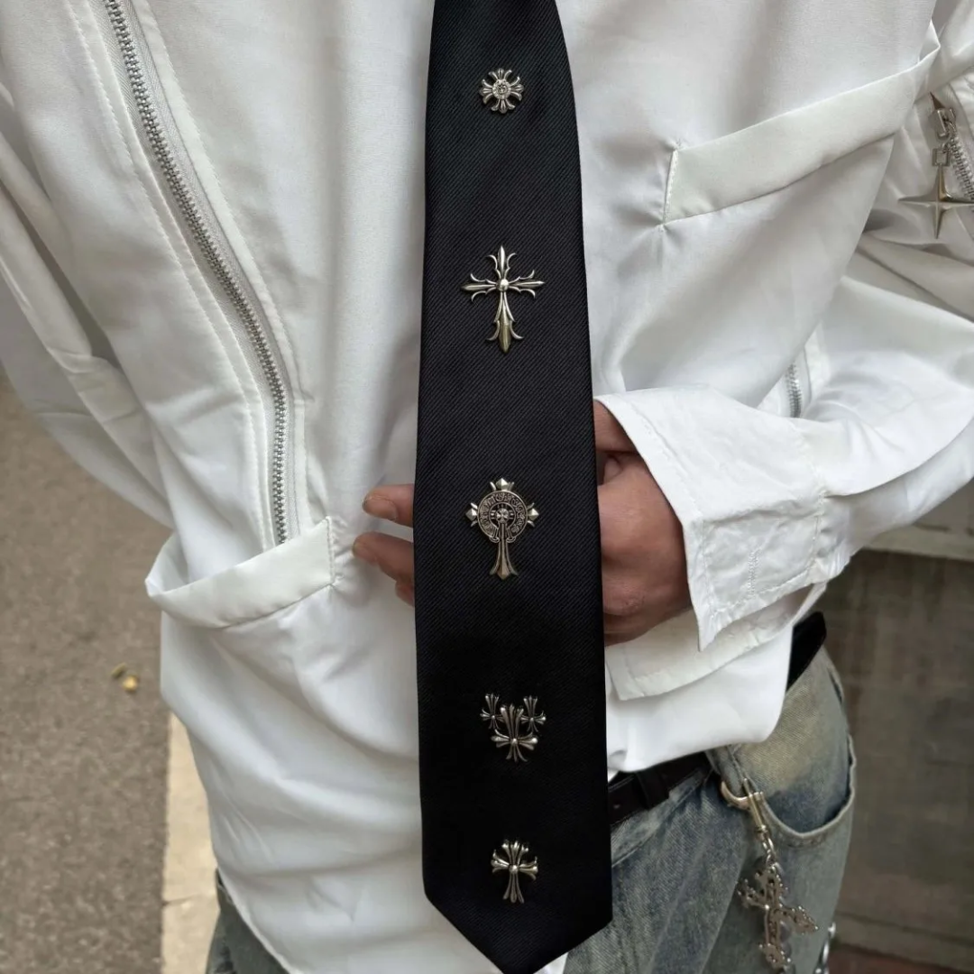 Chrome Heart inspired tie
