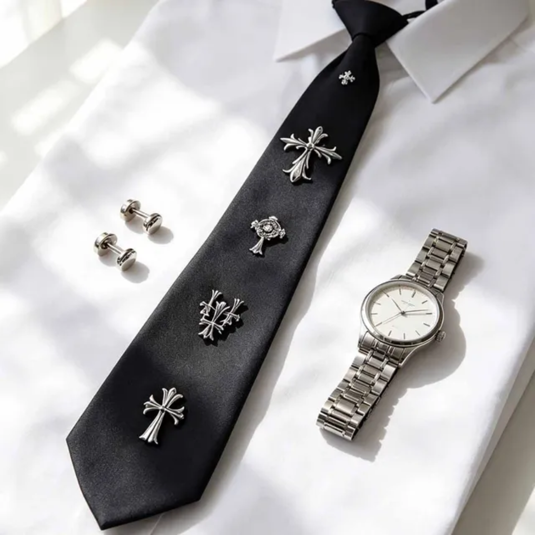 Chrome Heart inspired tie