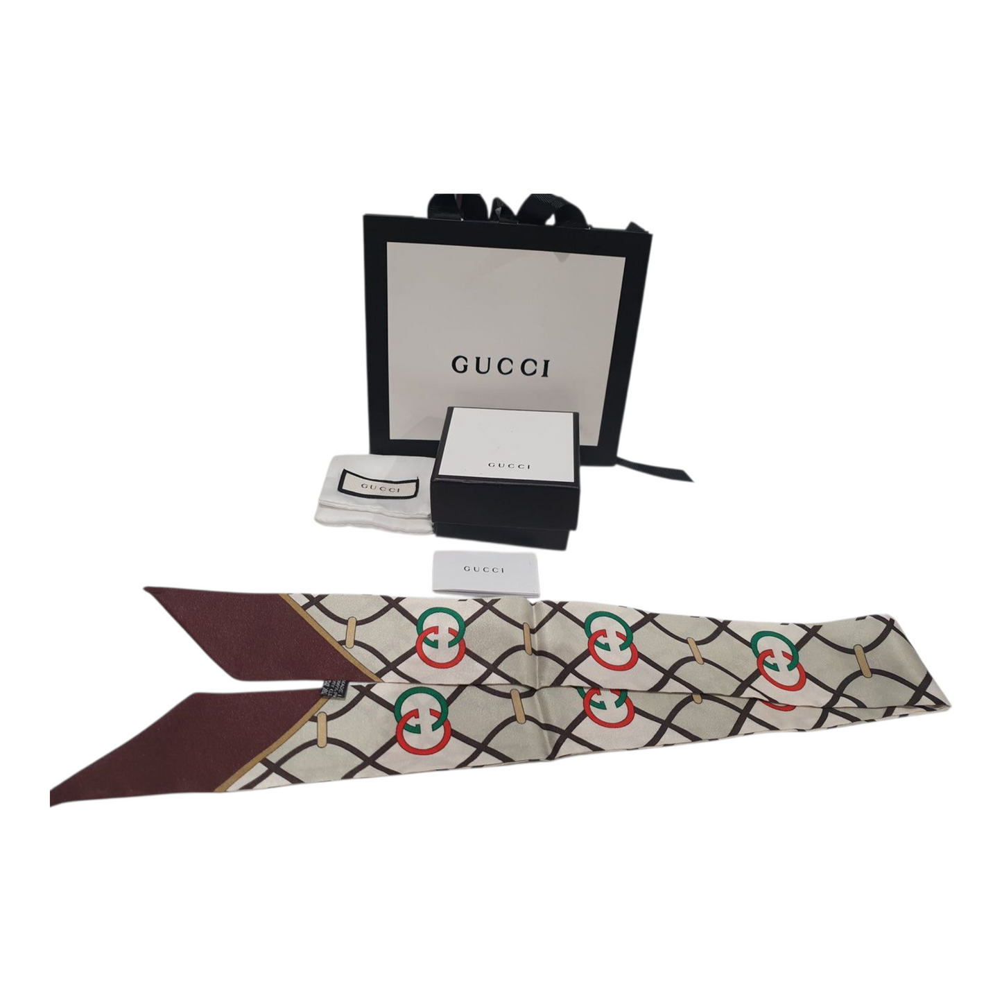 Gucci inspired Twill Ribbon Scarves