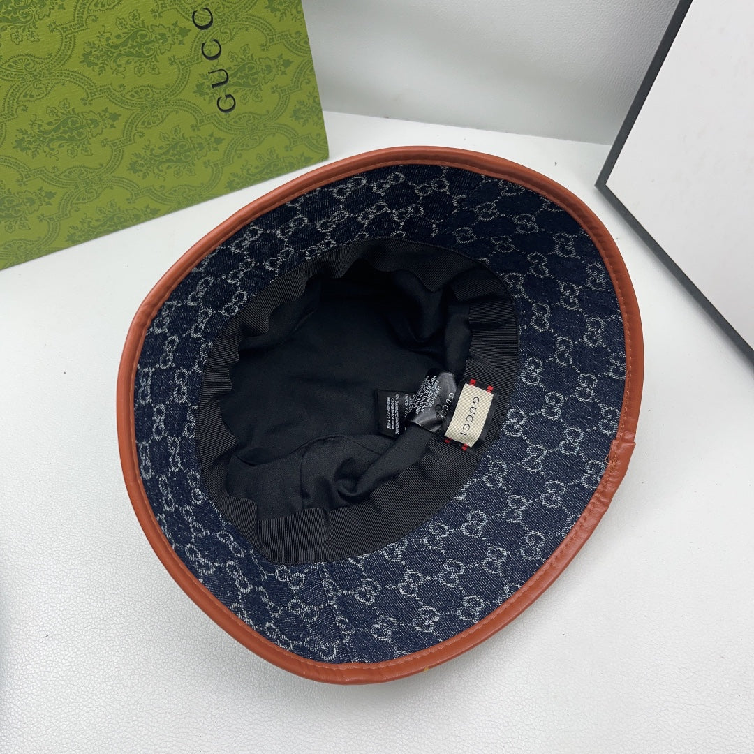Gucci inspired denim bucket hat