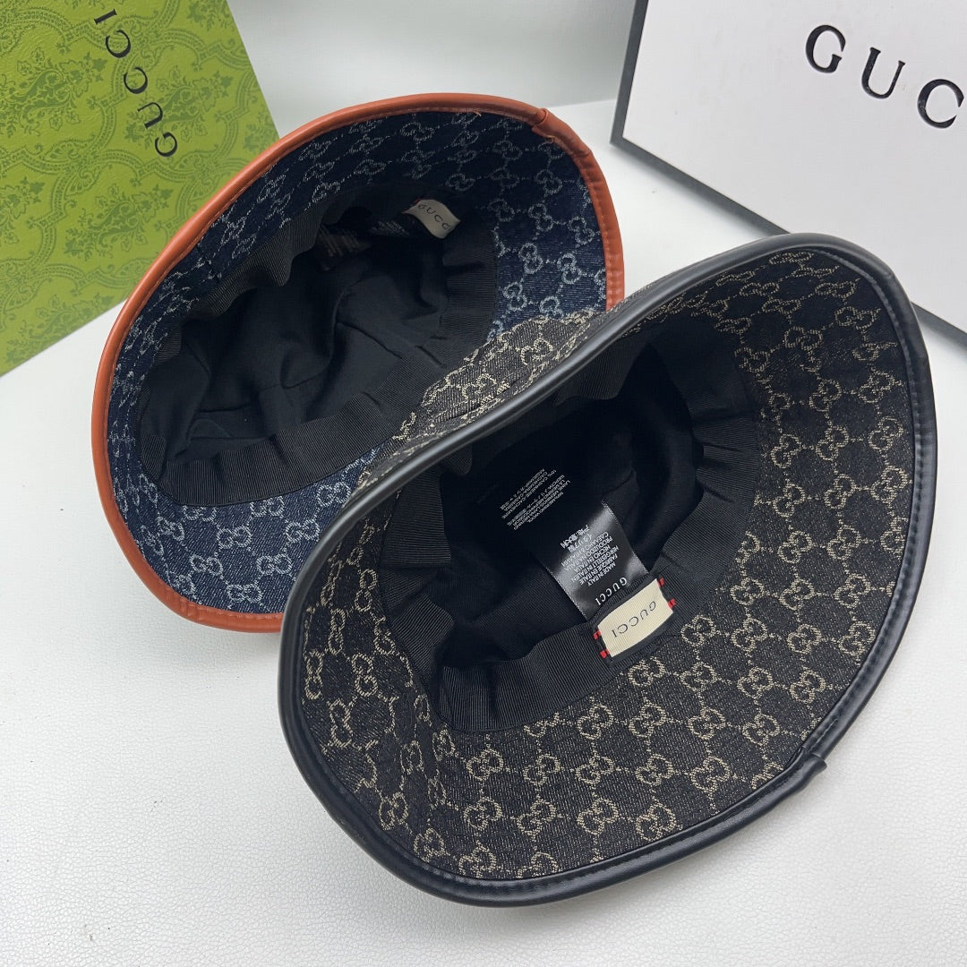 Gucci inspired denim bucket hat