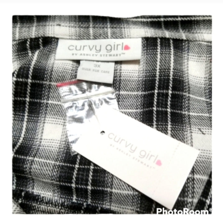 Plus size plaid Shirt