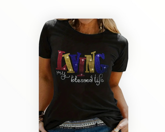 Plus size Living My Blessed Life t-shirt