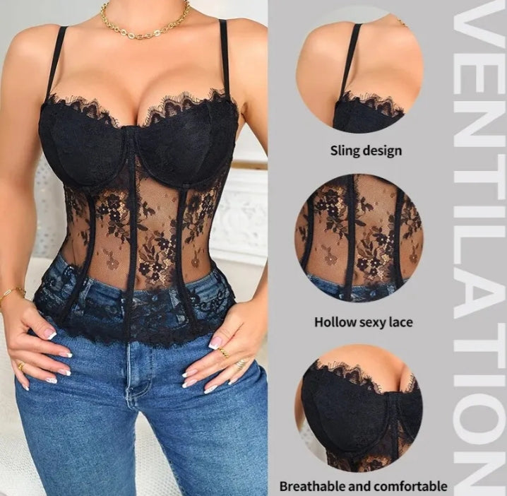 Women floral lace Corset