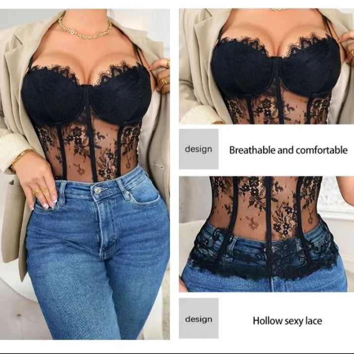 Women floral lace Corset