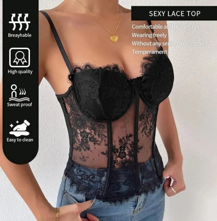 Women floral lace Corset