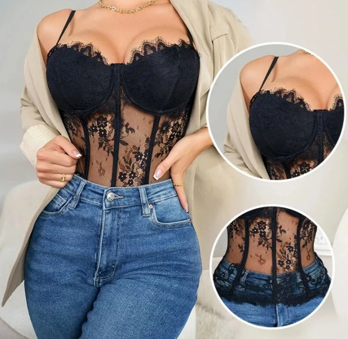 Women floral lace Corset