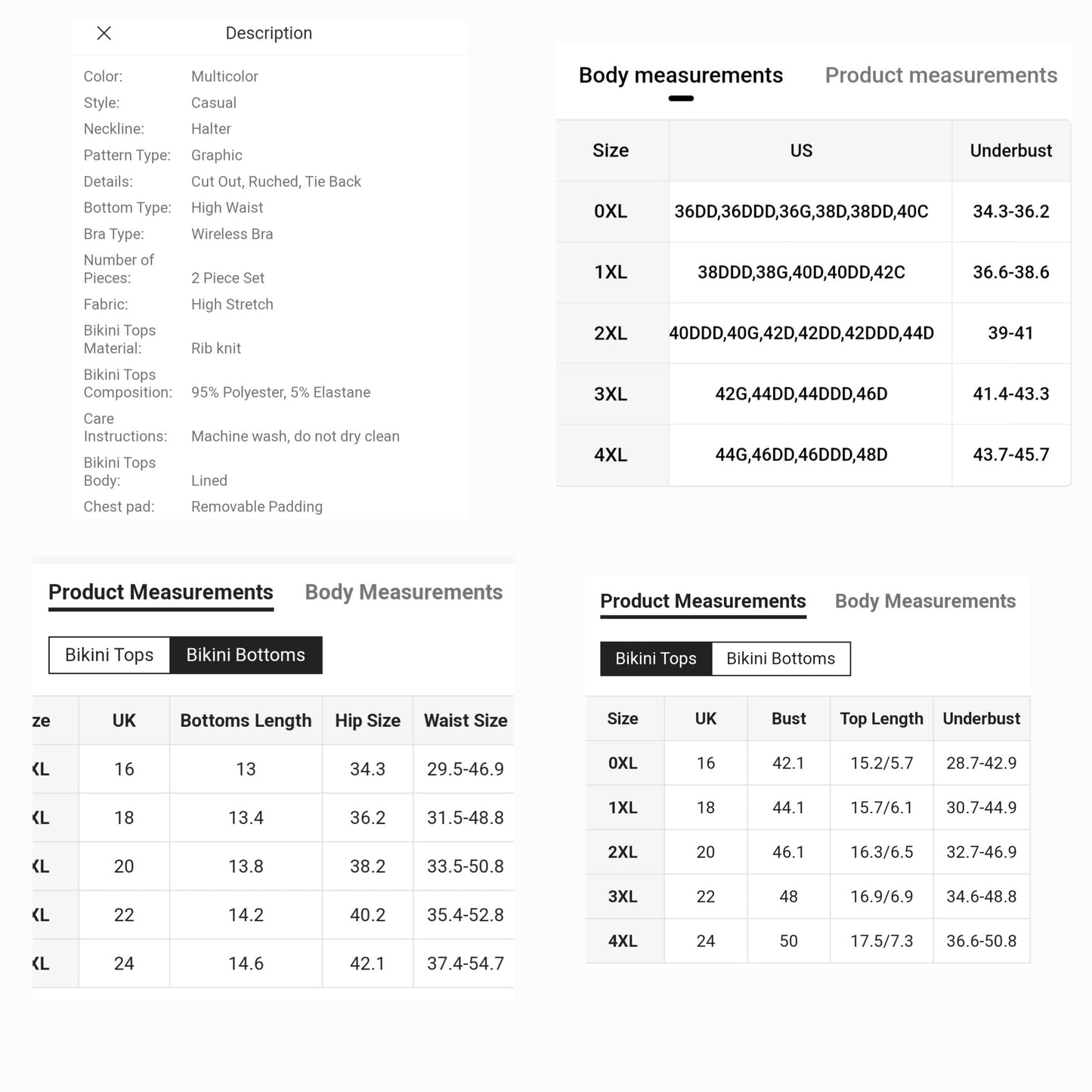 Plus size 2pc Bikini set