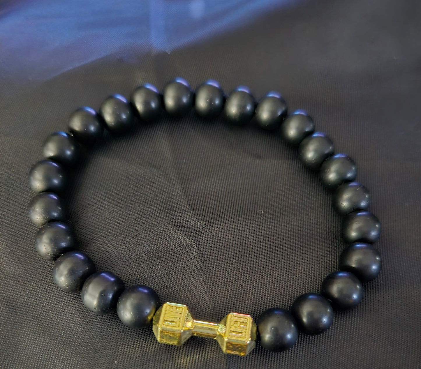 Men Lava Dumbell Bracelet