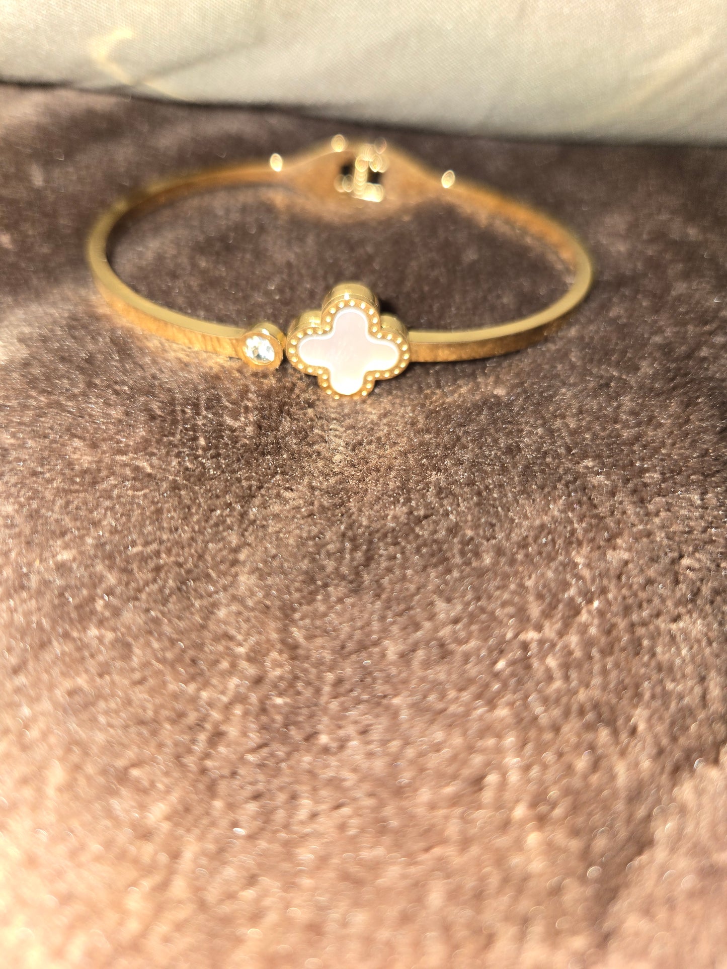 Four Leaf Clover Designer Inspired Four Leaf Clover Bangle