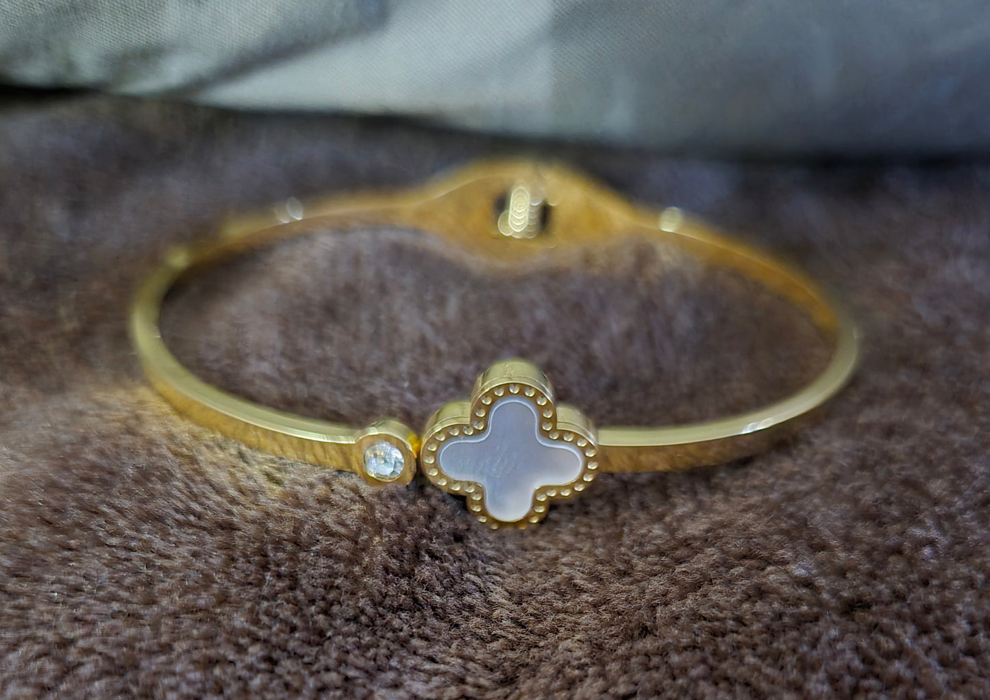 Four Leaf Clover Designer Inspired Four Leaf Clover Bangle