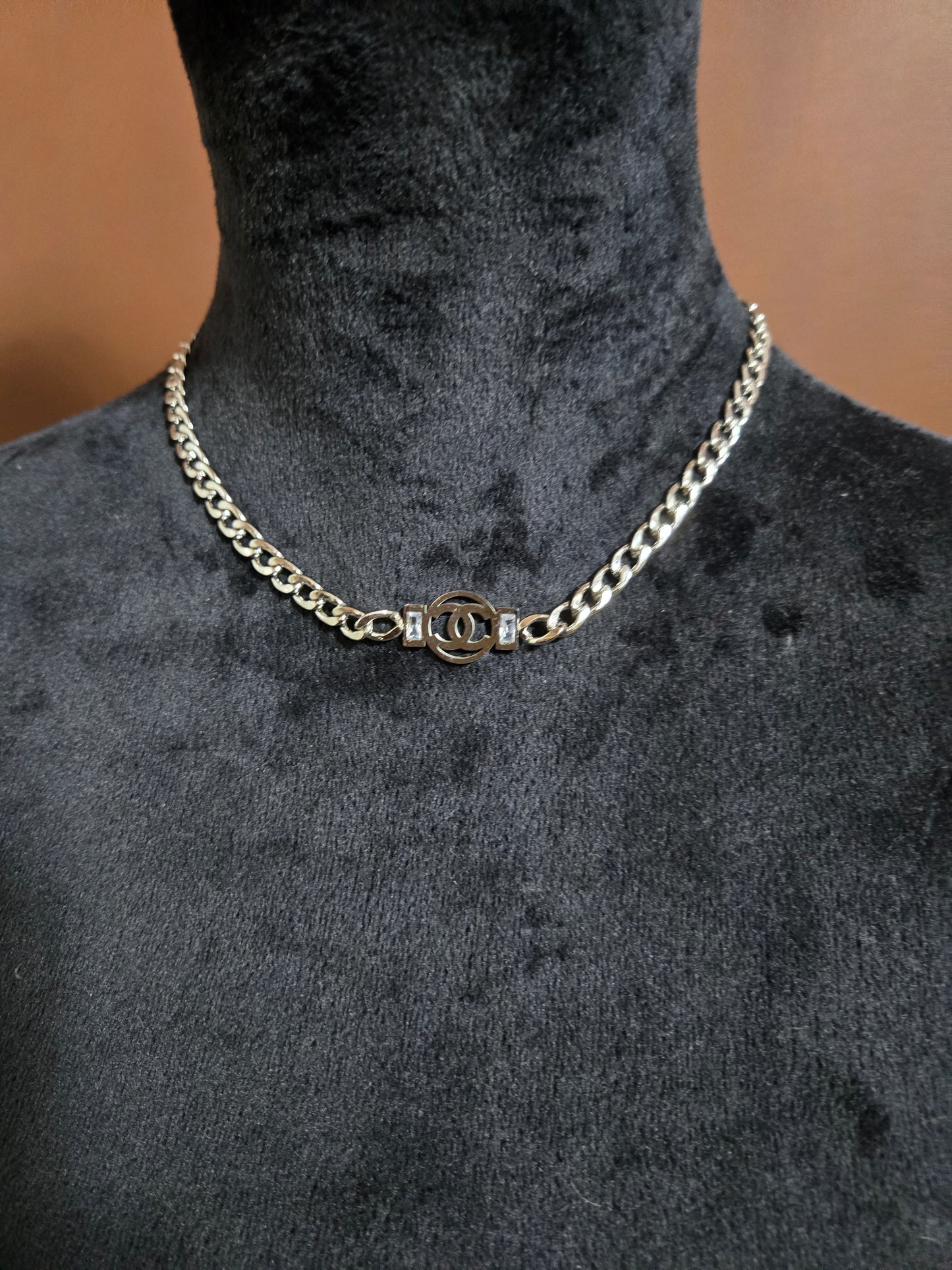 Chanel inspired cuban link chain